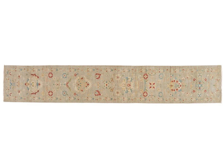 21st Century Modern Sultanabad Wool Runner Rug 3 X 18