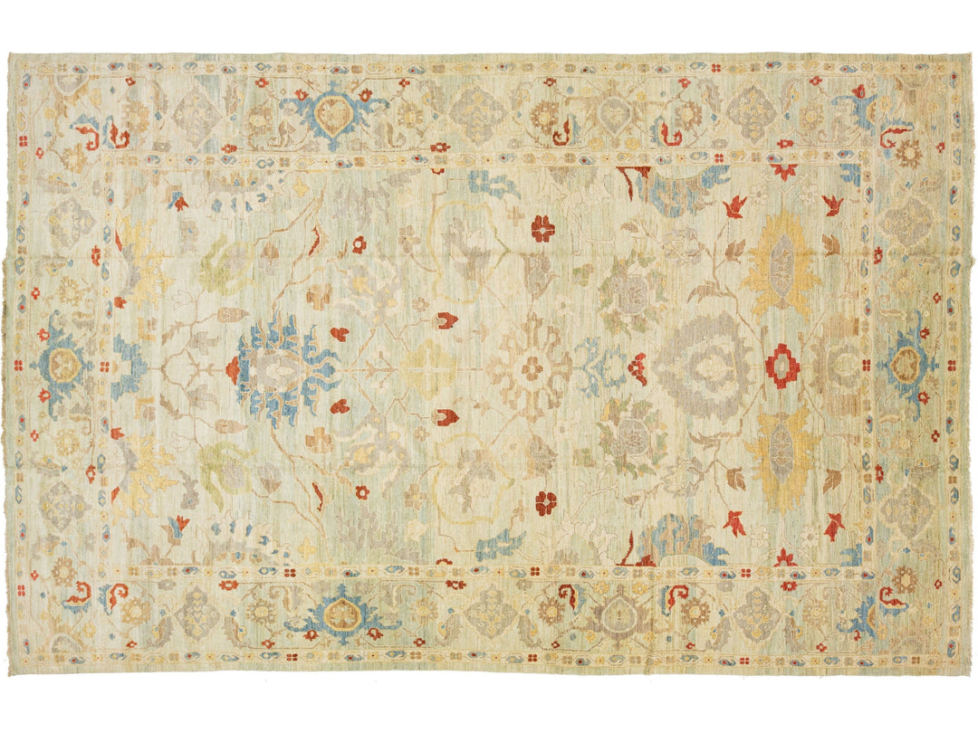 Modern Sultanabad Wool Rug 12 X 19
