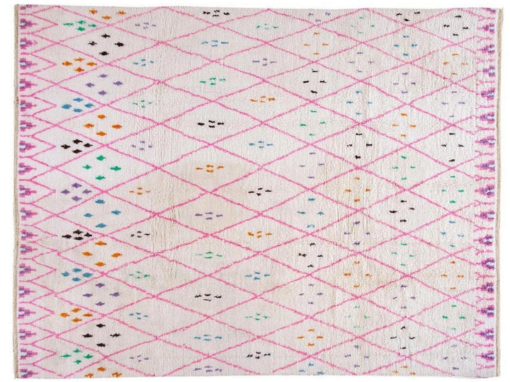 Modern Moroccan Style Wool Rug 10 X 13