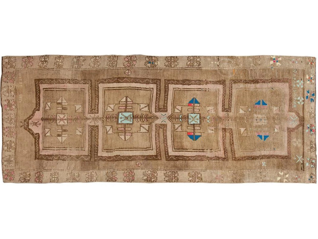 Mid-20th century Vintage Kars Runner Wool Rug 6' x 13'