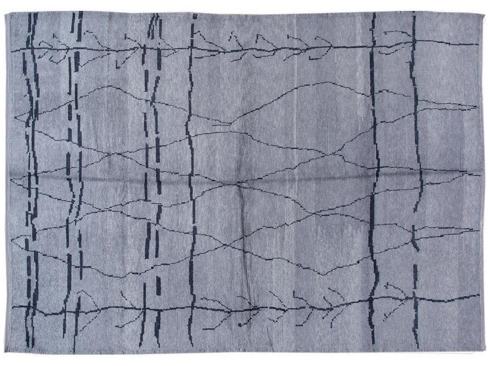 Modern Moroccan Style Wool Rug 8 X 13