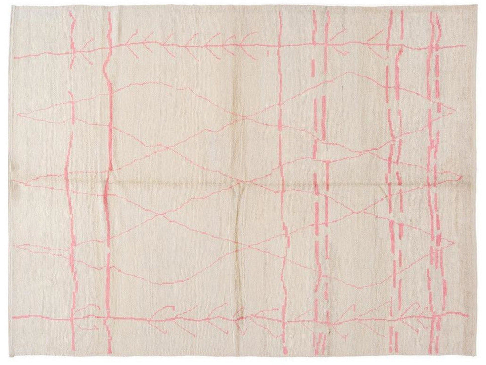 Modern Moroccan-Style Wool Rug 9 X 12