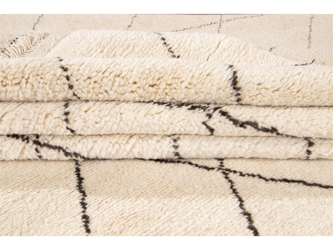 Modern Moroccan Style Oversize Wool Rug 12' x 15'