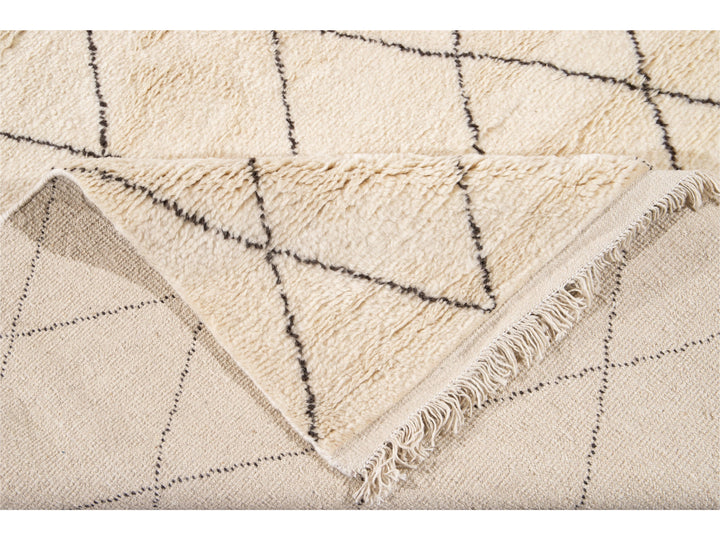 Modern Moroccan Style Oversize Wool Rug 12' x 15'