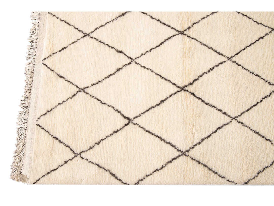 Modern Moroccan Style Oversize Wool Rug 12' x 15'