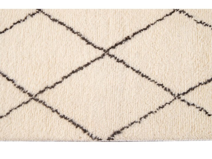 Modern Moroccan Style Oversize Wool Rug 12' x 15'