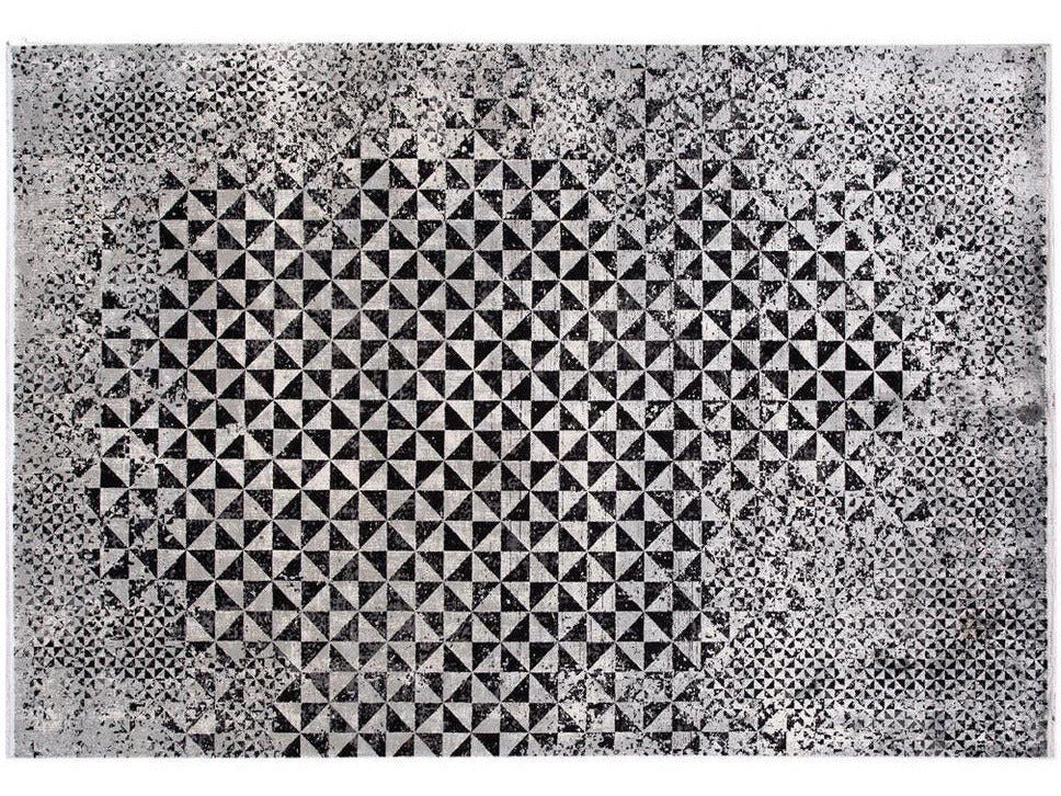Contemporary Wool and Silk Rug 8 X 11