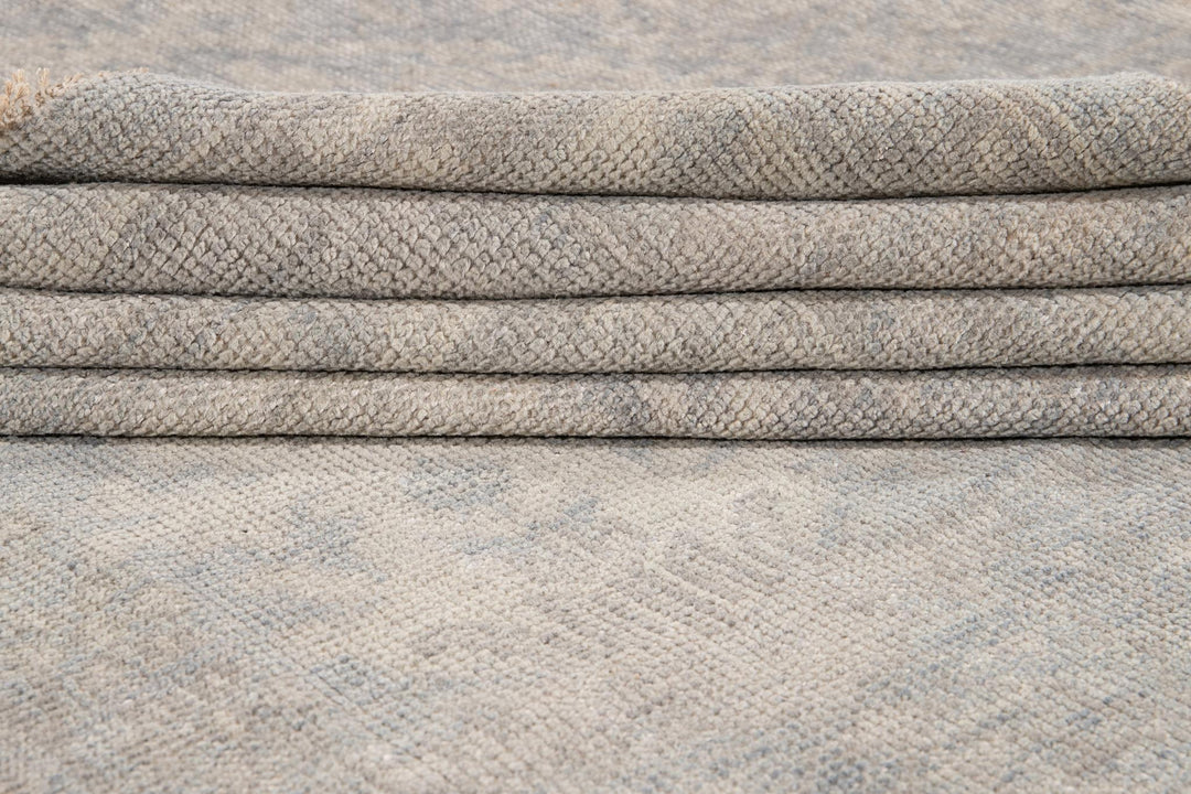 Modern Indian Oushak Style Wool Rug 16 X 24