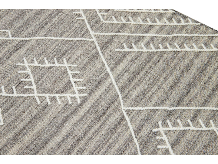 Modern Kilim Wool Rug 10 X 14