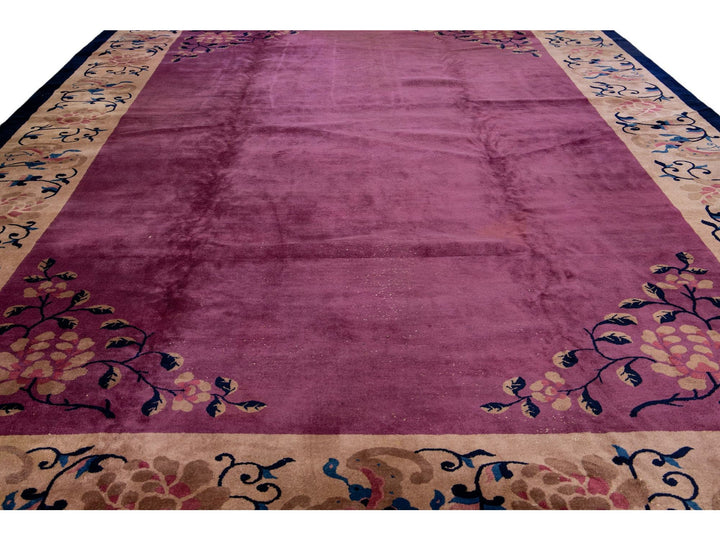 Antique Art Deco Chinese Rug 12 X 19