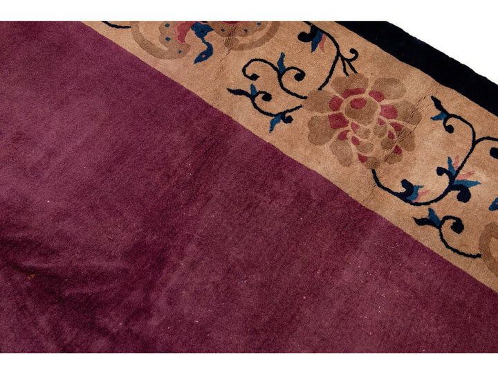 Antique Art Deco Chinese Rug 12 X 19