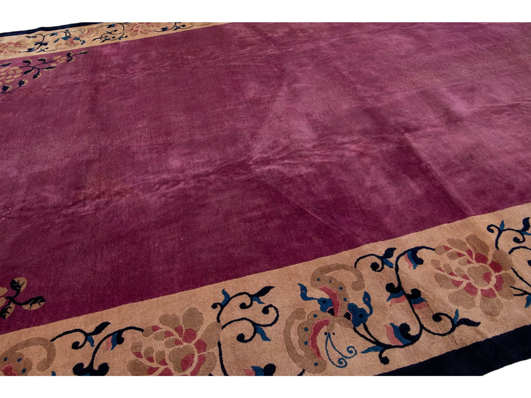 Antique Art Deco Chinese Rug 12 X 19