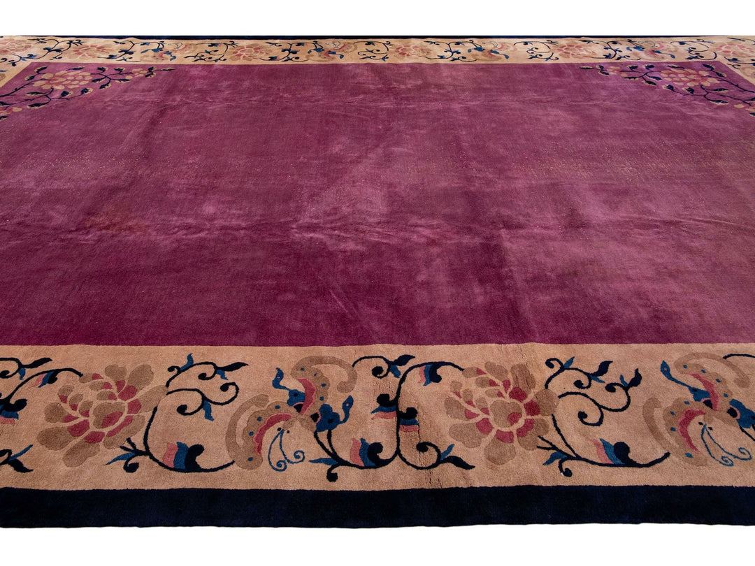Antique Art Deco Chinese Rug 12 X 19