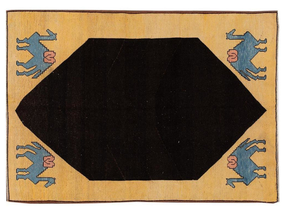 Vintage Art Deco Wool Rug 6 X 9