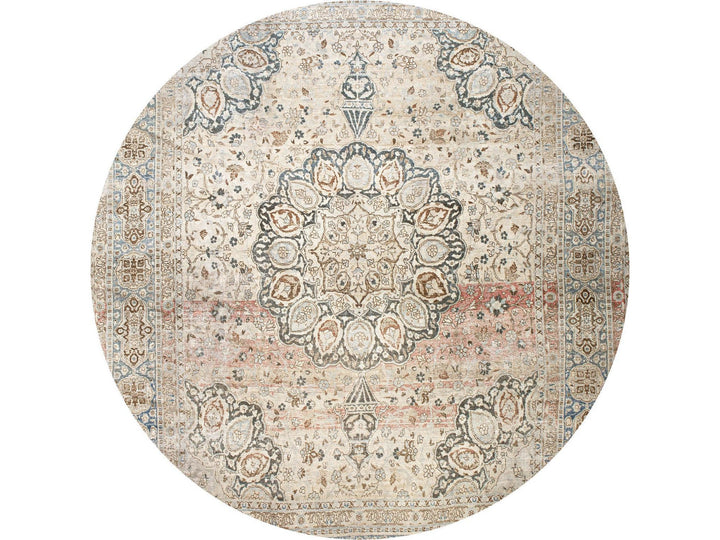 Antique Tabriz Wool Rug 9 X 11