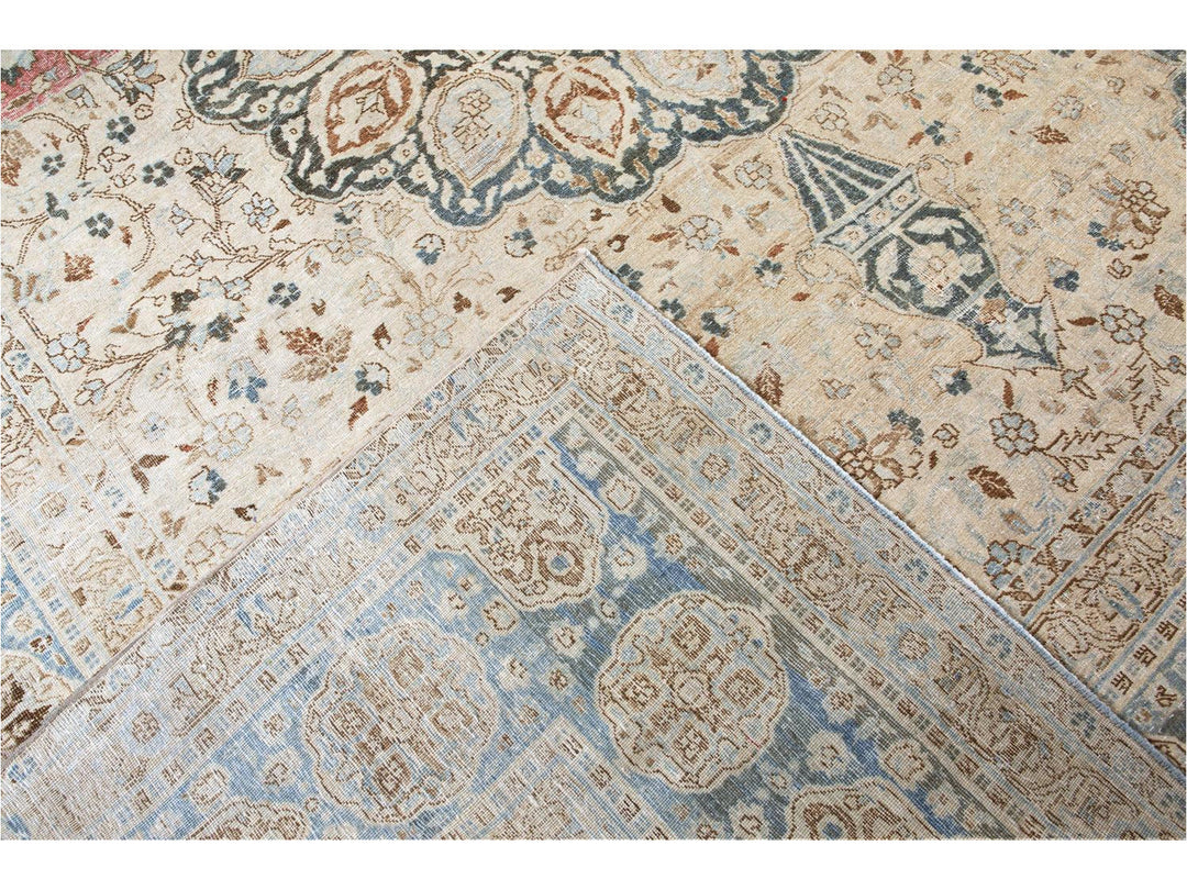 Antique Tabriz Wool Rug 9 X 11