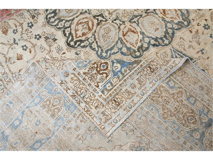 Antique Tabriz Wool Rug 9 X 11