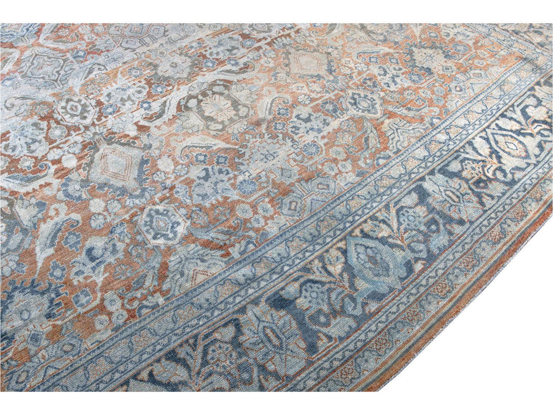 Antique Mahal Wool Rug 10 X 12
