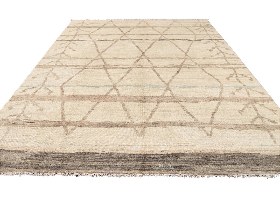Modern Moroccan Style Wool Rug 9 X 12