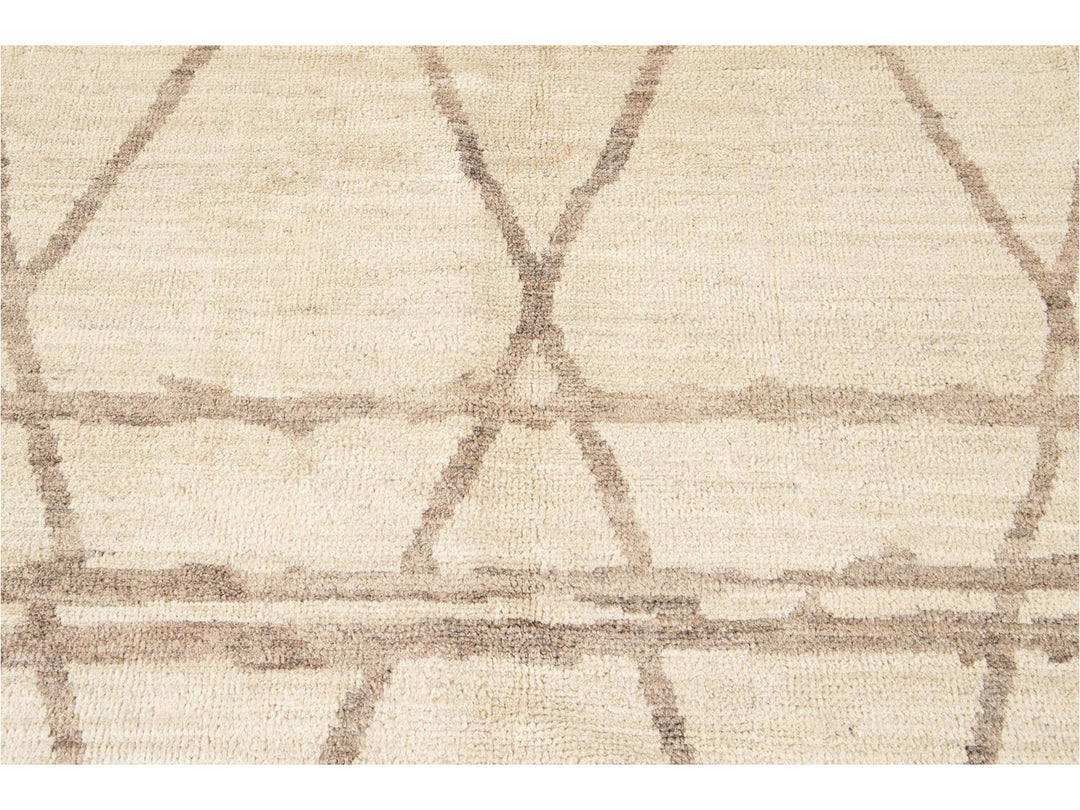 Modern Moroccan Style Wool Rug 9 X 12