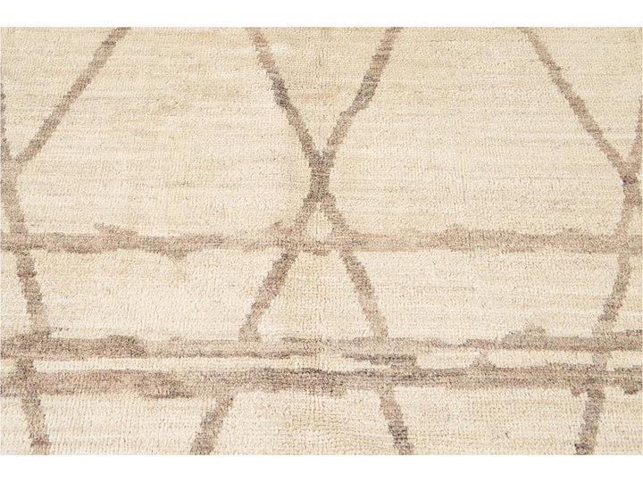 Modern Moroccan Style Wool Rug 9 X 12