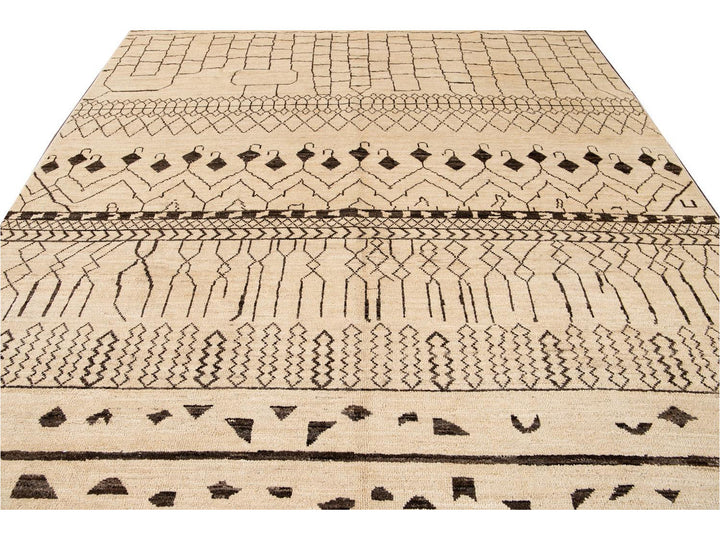 Modern Moroccan Style Wool Rug 9 X 12