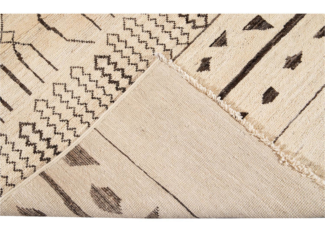 Modern Moroccan Style Wool Rug 9 X 12