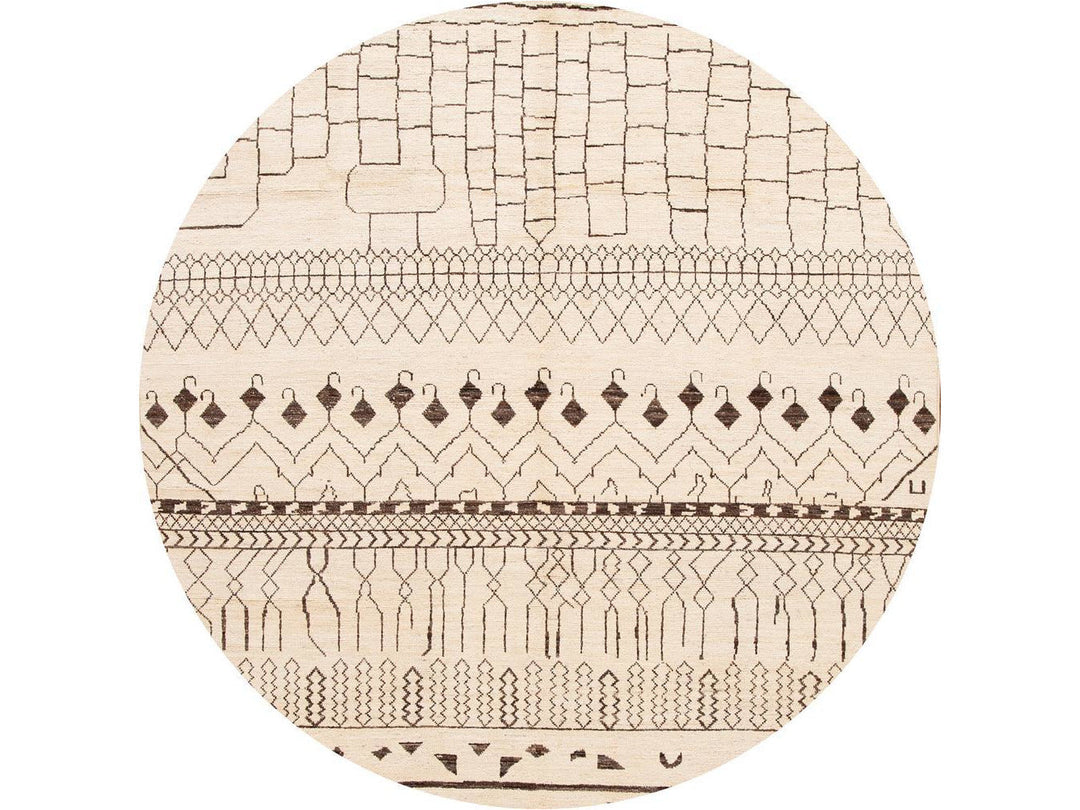 Modern Moroccan Style Wool Rug 9 X 12