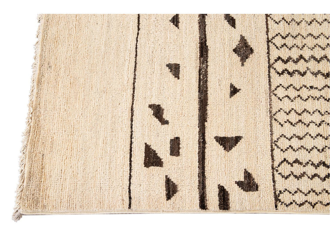 Modern Moroccan Style Wool Rug 9 X 12