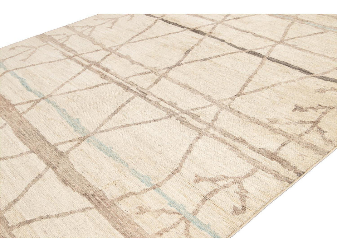 Modern Moroccan Style Wool Rug 9 X 12