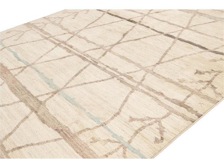 Modern Moroccan Style Wool Rug 9 X 12