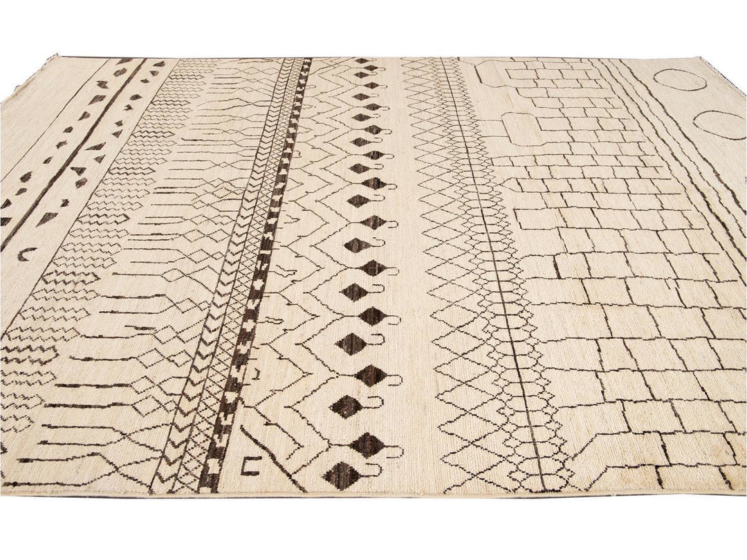 Modern Moroccan Style Wool Rug 9 X 12