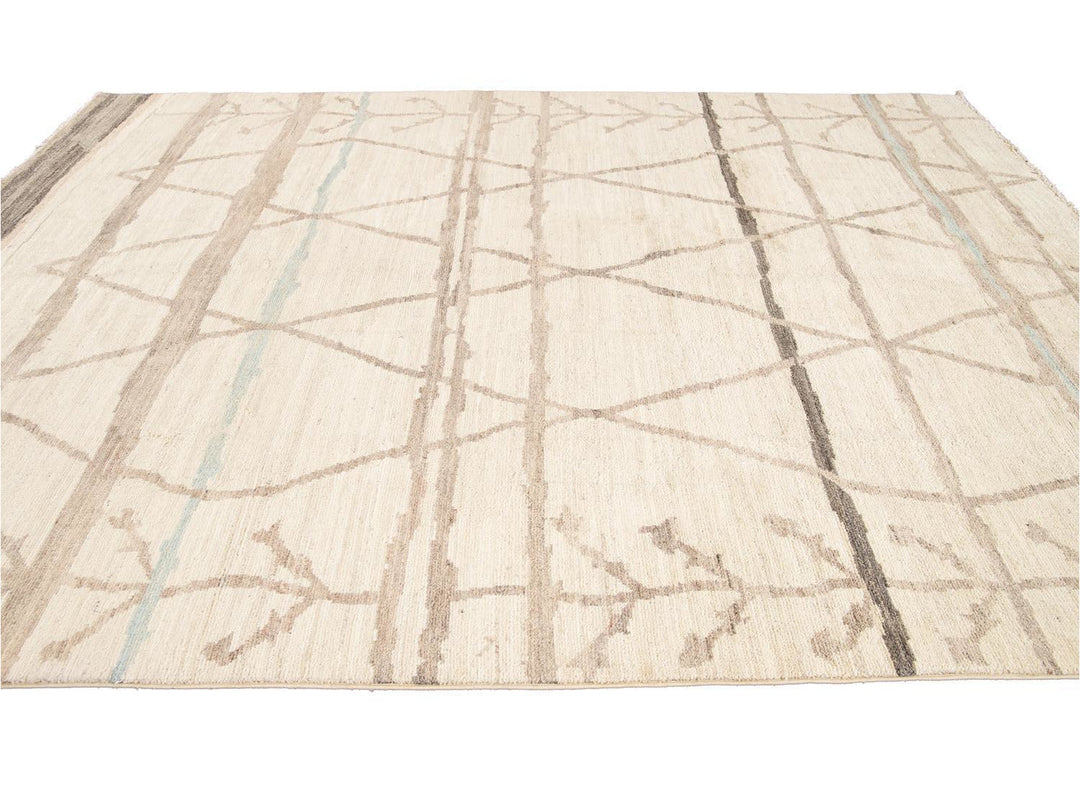 Modern Moroccan Style Wool Rug 9 X 12