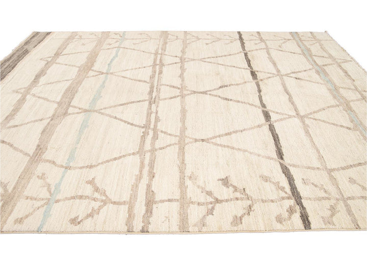 Modern Moroccan Style Wool Rug 9 X 12