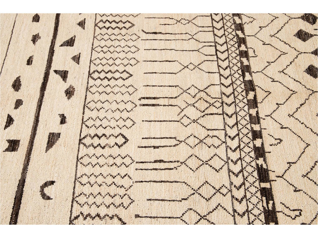 Modern Moroccan Style Wool Rug 9 X 12