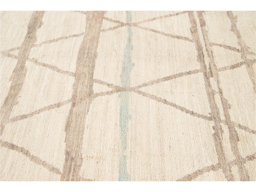 Modern Moroccan Style Wool Rug 9 X 12