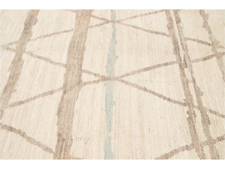 Modern Moroccan Style Wool Rug 9 X 12