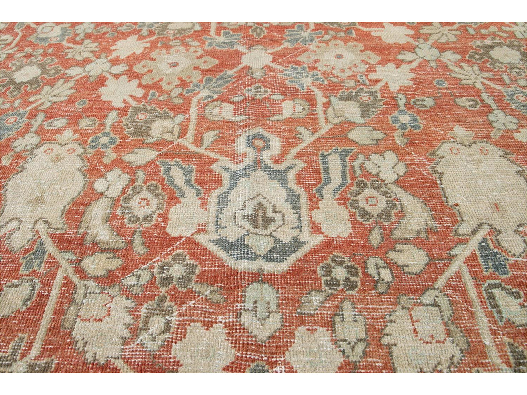 Antique Mahal Wool Rug 9 X 13