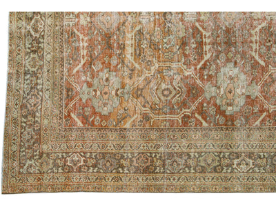 Antique Persian Mahal Wool Rug 11 x 18