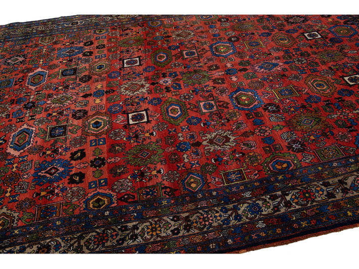 Antique Bidjar Wool Rug 9 X 13