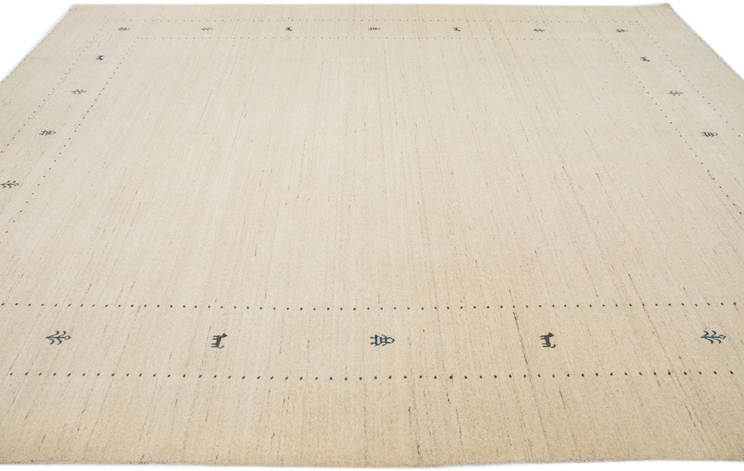 Modern Gabbeh Wool Rug 9 X 12