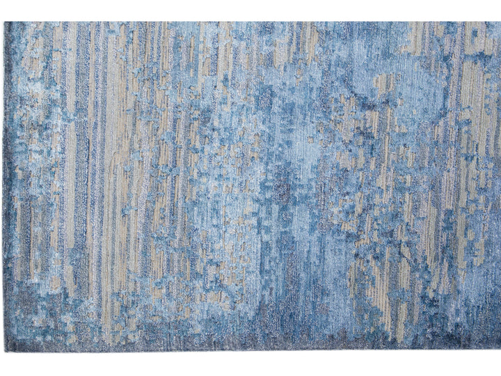 Modern Indian Wool & Silk Rug 8 X 10