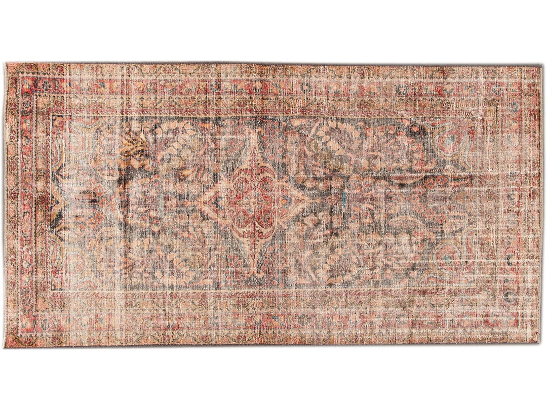 Vintage Distressed Handmade Multicolor Wool Runner