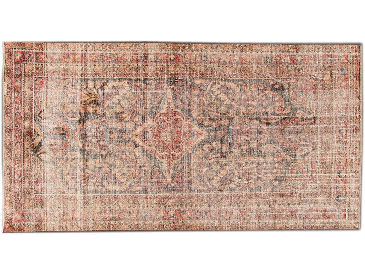 Vintage Distressed Handmade Multicolor Wool Runner