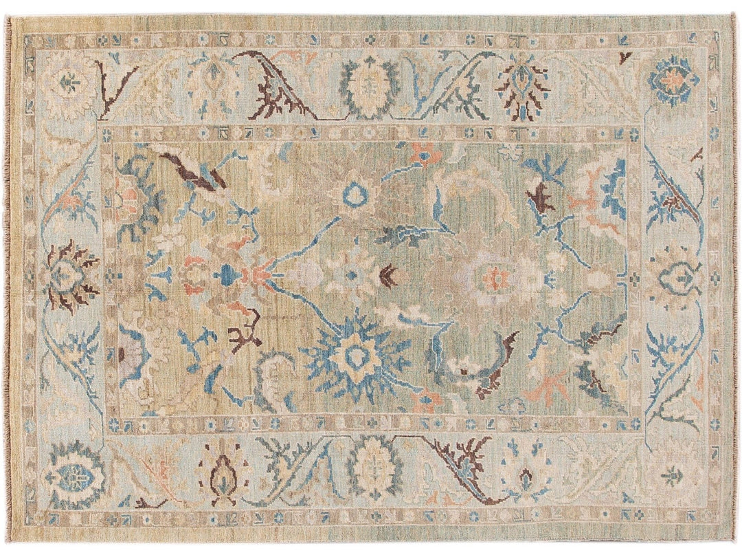 Modern Sultanabad Multicolor Handmade Floral Wool Rug
