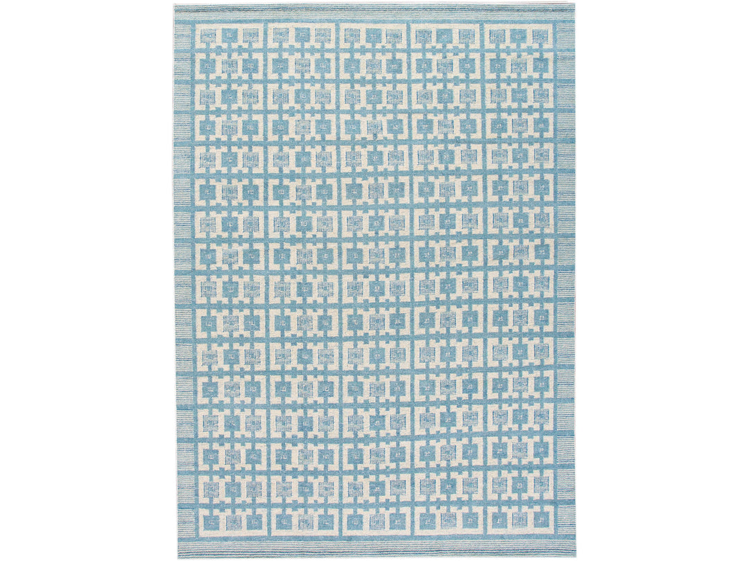 Modern Swedish Wool Rug 10 X 14