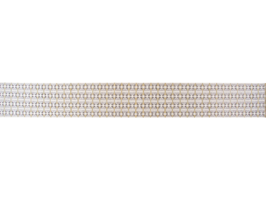 Modern Swedish Style Gray and Beige Handmade Geometric Wool Runner