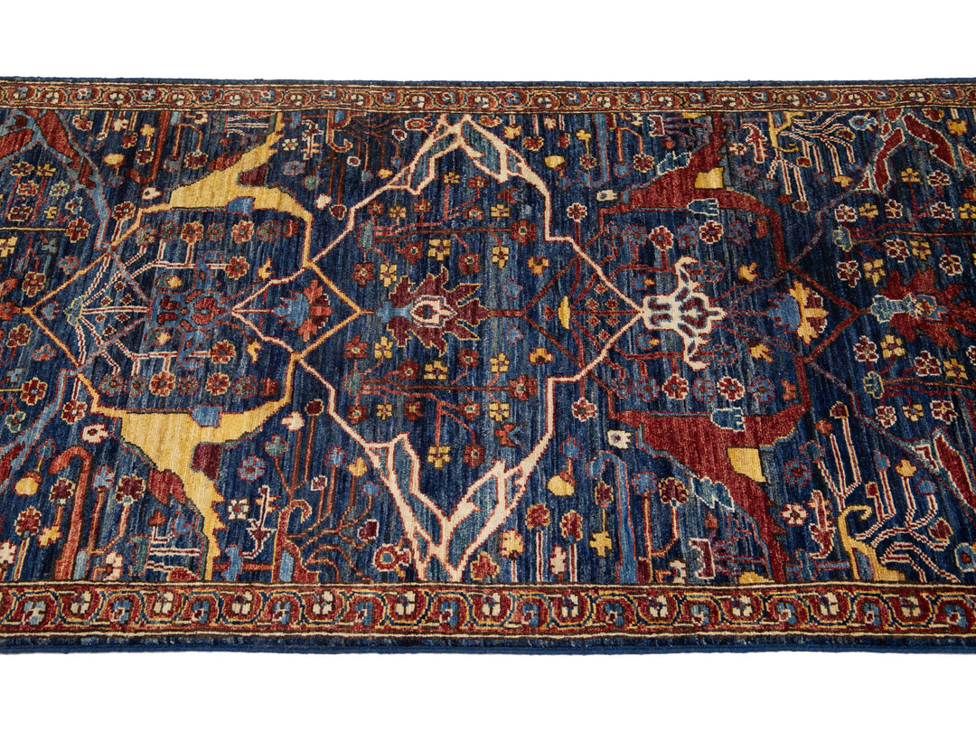 Modern Bidjar Wool Runner 3 X 18