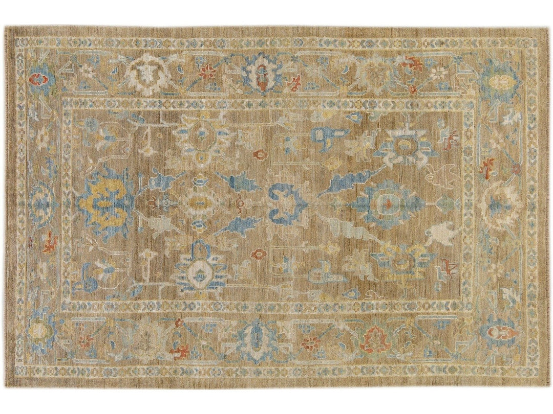 Modern Sultanabad Wool Rug 6 X 9
