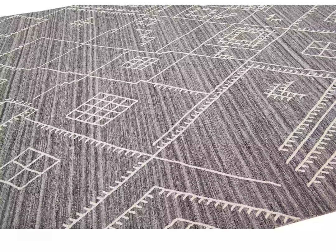 Modern Flaweave Wool Rug 10 X 14